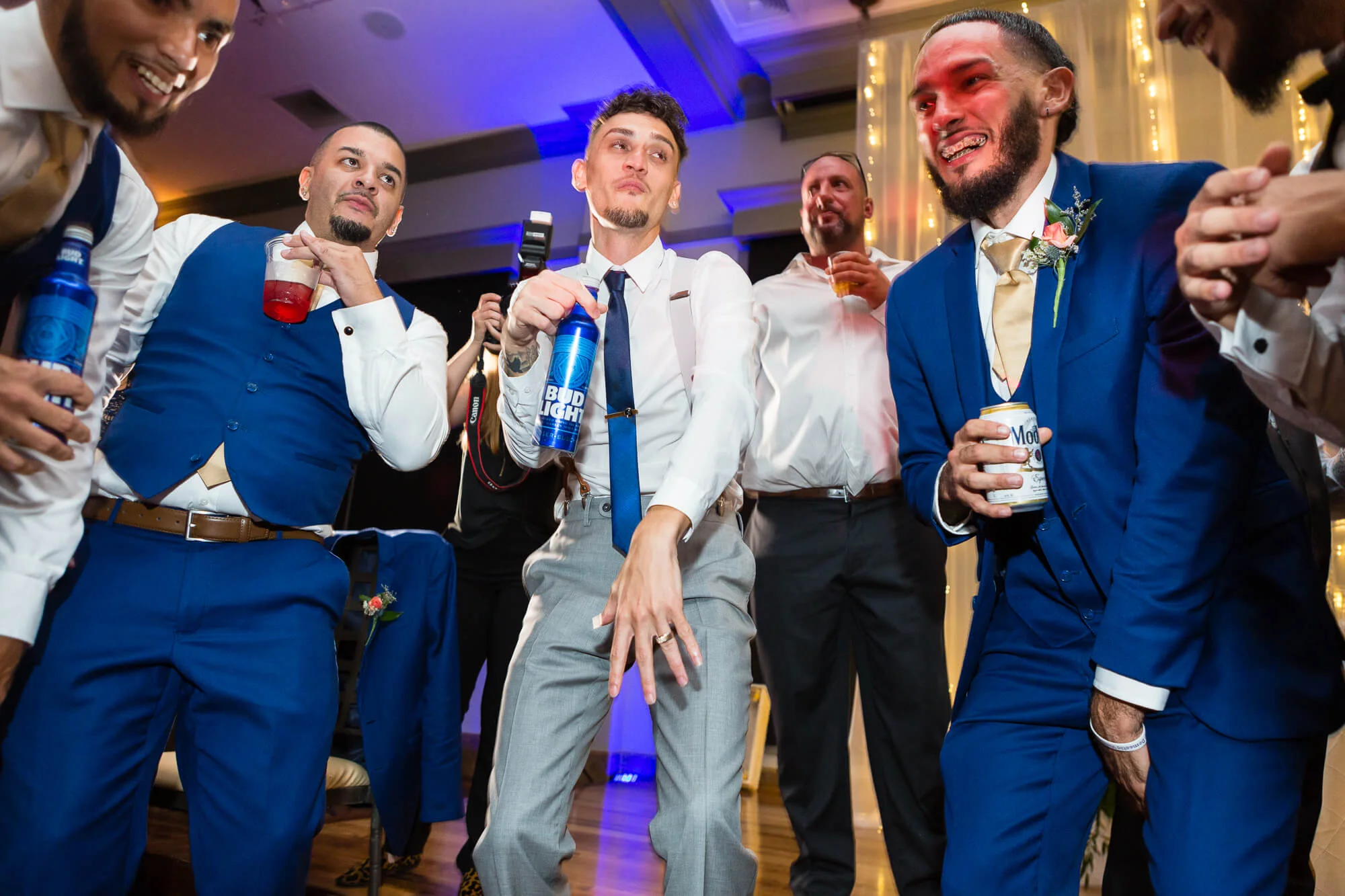 The royal blue and gold wedding of Jessica and Bruce at Noah's Event Venue in Lake Mary, Florida