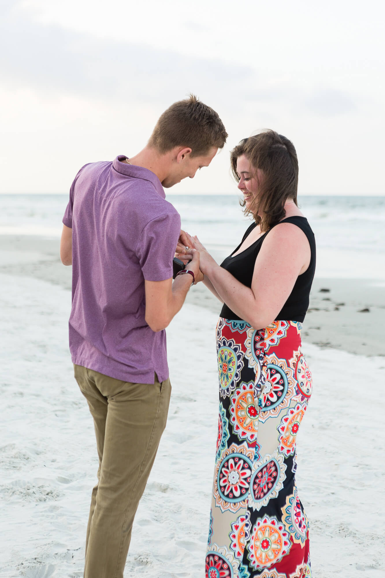  Joe proposing to Emily on Florida's New Smyrna Beach 