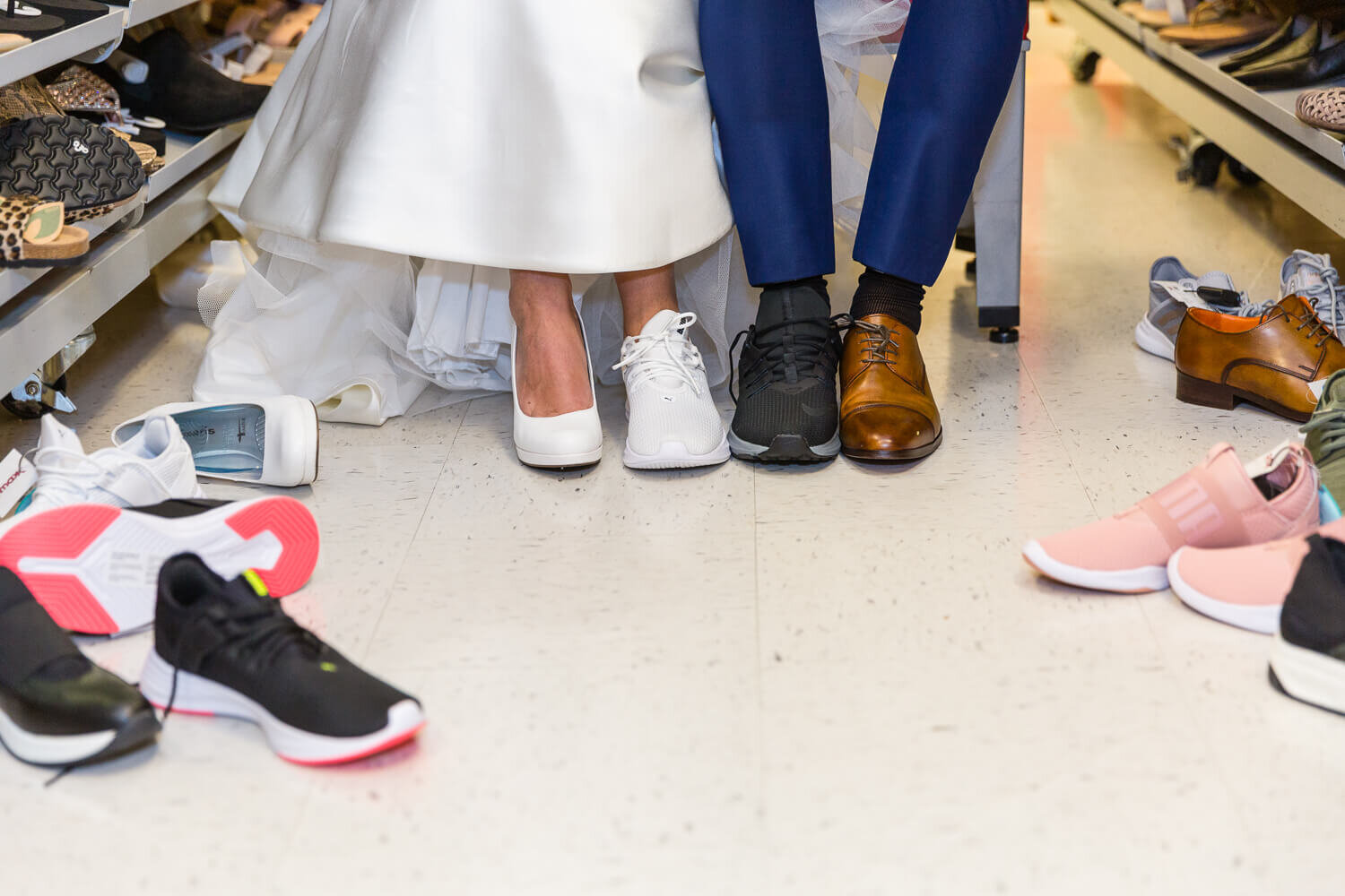  running store wedding photos 