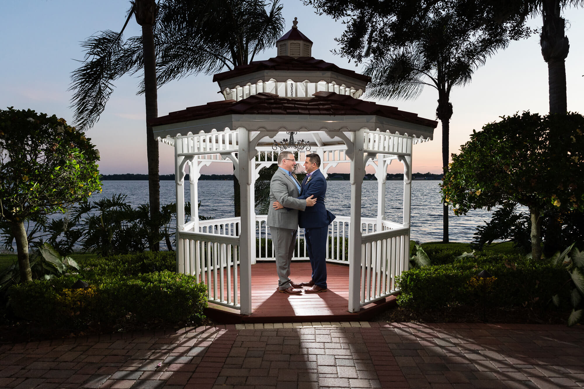  same sex wedding at Town Manor on the Lake B&B 