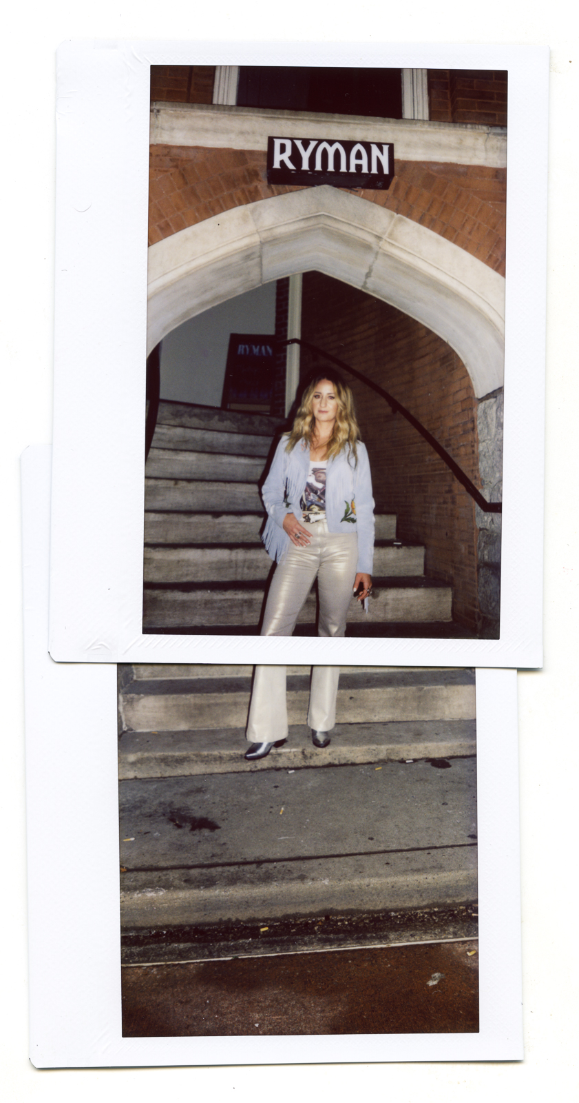  Margo Price on the back steps of the Ryman 