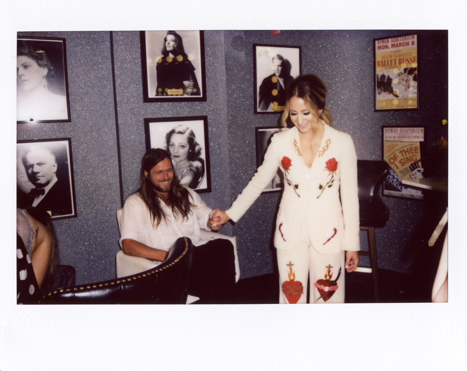 Lukas Nelson and Margo Price rehearsing songs before the show