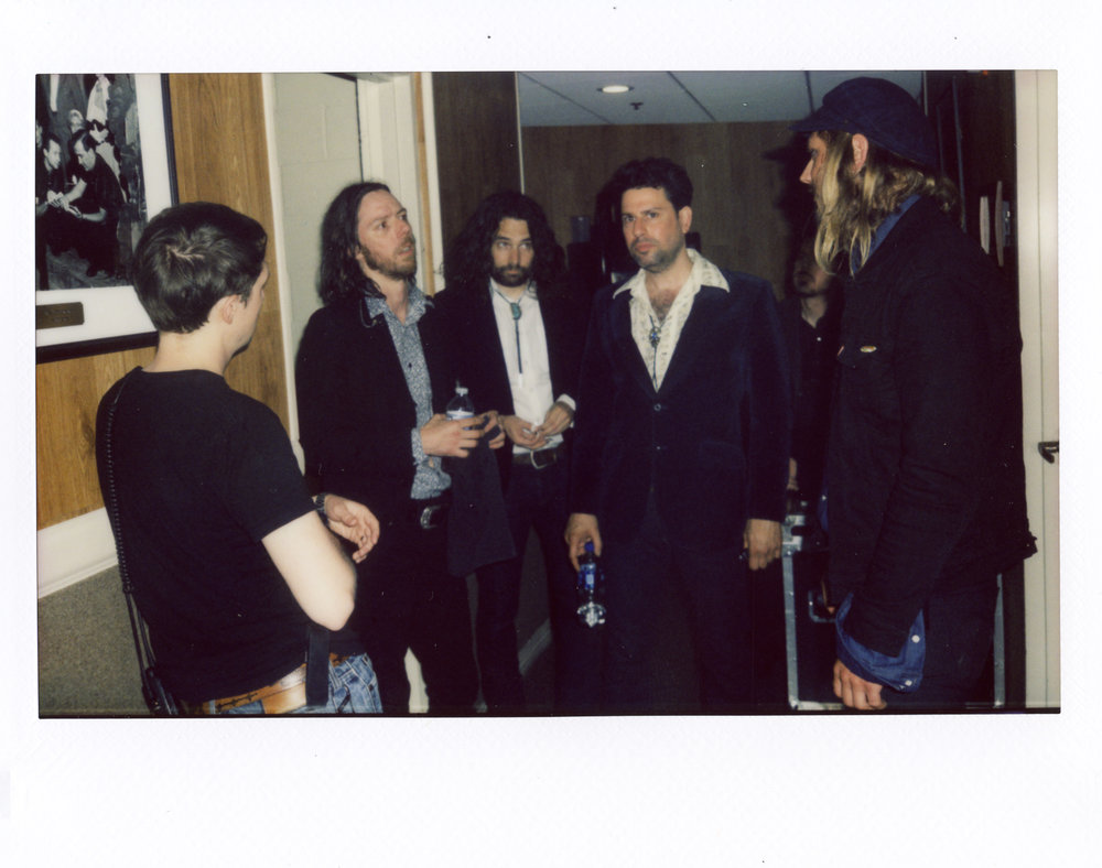  Tour manager Mike O’Neil talking with the guys side stage 