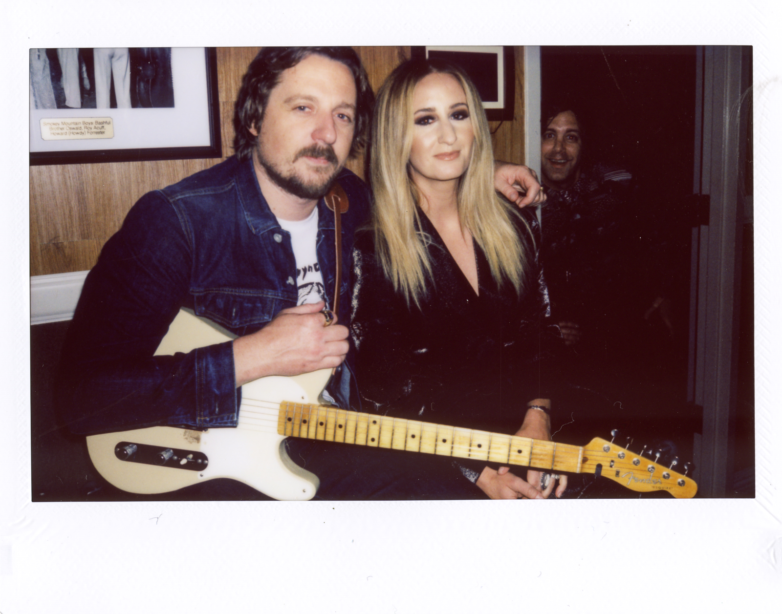 Jeremy photo bombing Sturgill and Margo before the set
