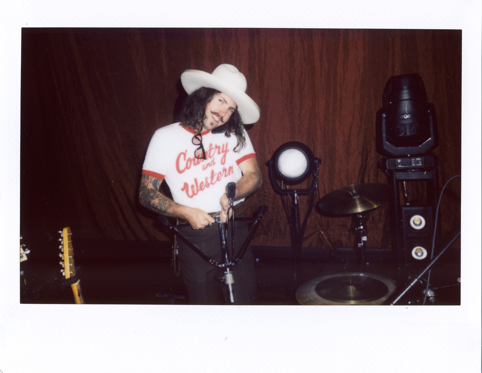 Jordan “Solly” Levine setting up drums