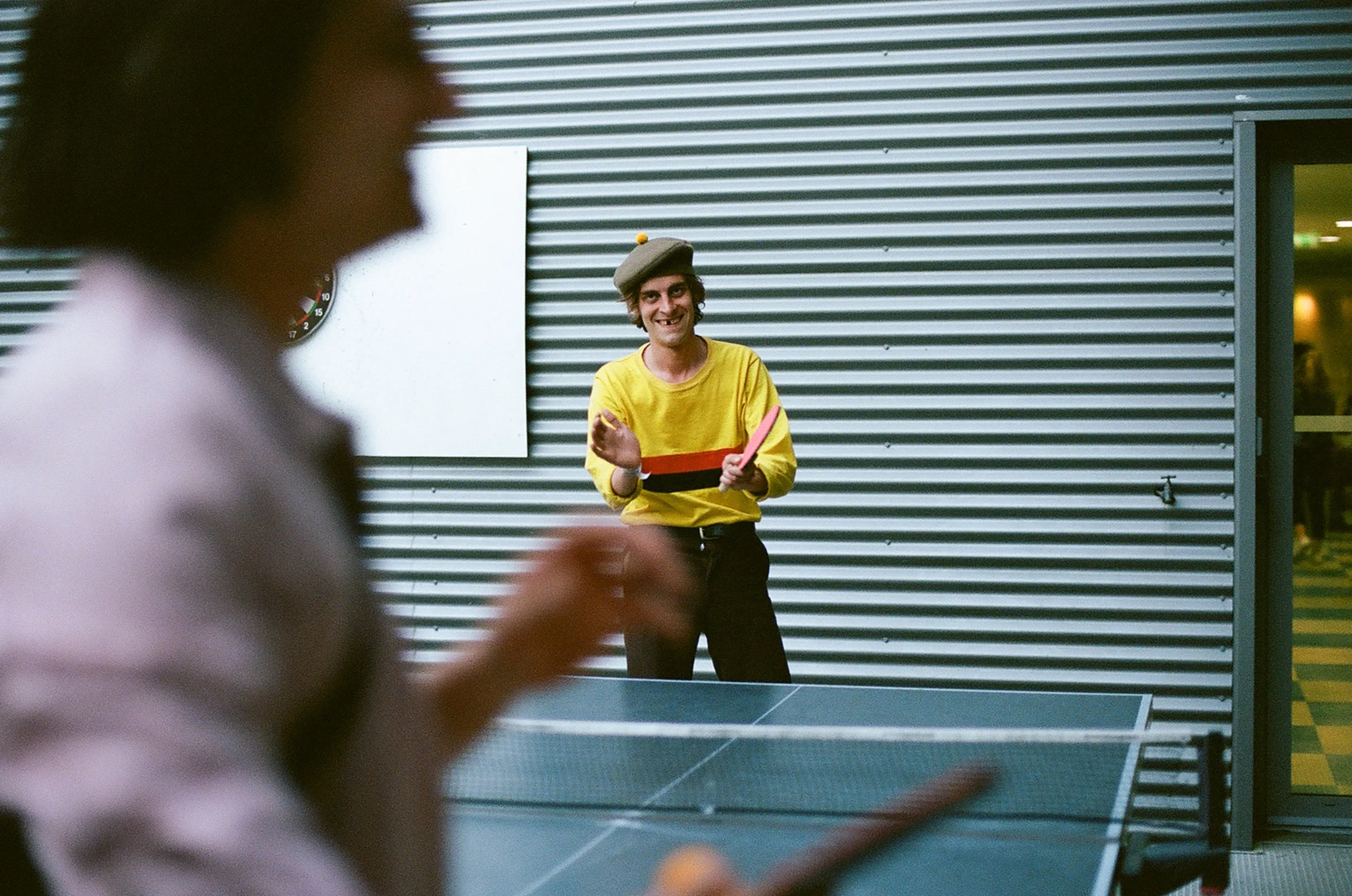 Saul (Fat White Family) putting up a good fight against Rory. Photo by Alec Castillo