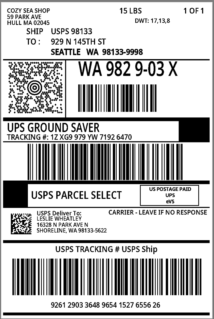 vintage goods and shipping