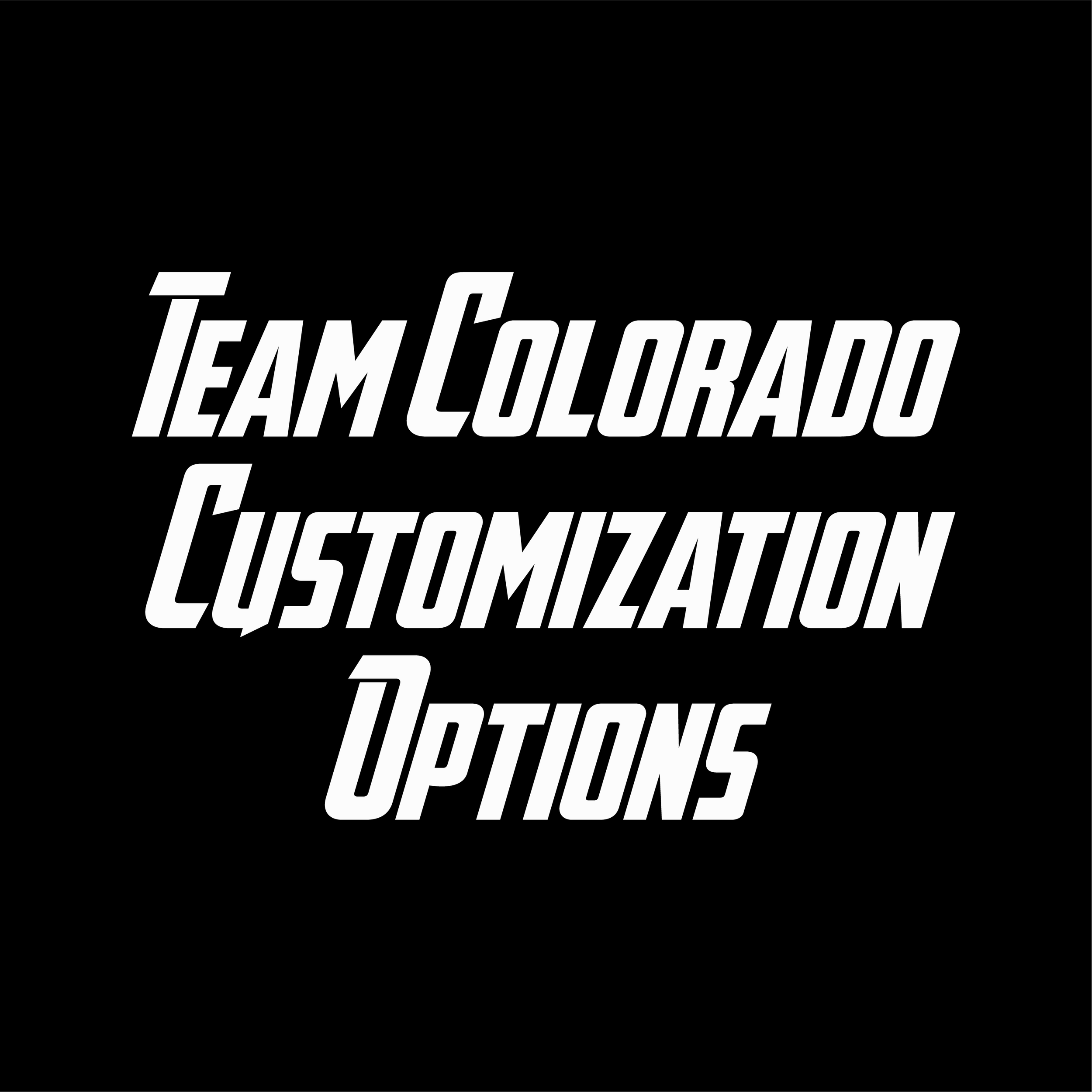 Team Colorado Glitter Customization