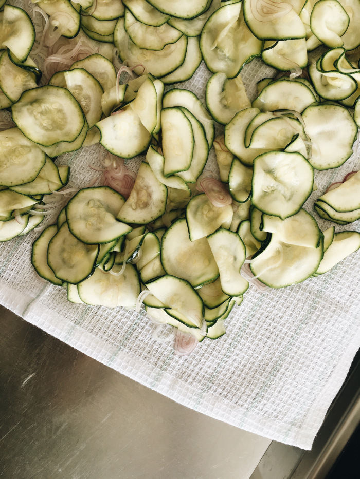 pickled courgette