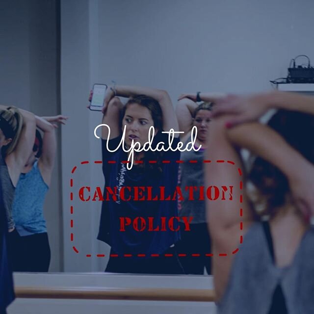 Happy Tuesday #barrevafam! To ensure everyone is able to book a spot in class, please take a moment to review our updated cancellation policy below:⁠
.⁠
.⁠
Clients may cancel up to 2 hours prior to the start of class without being charged a fee. Any 