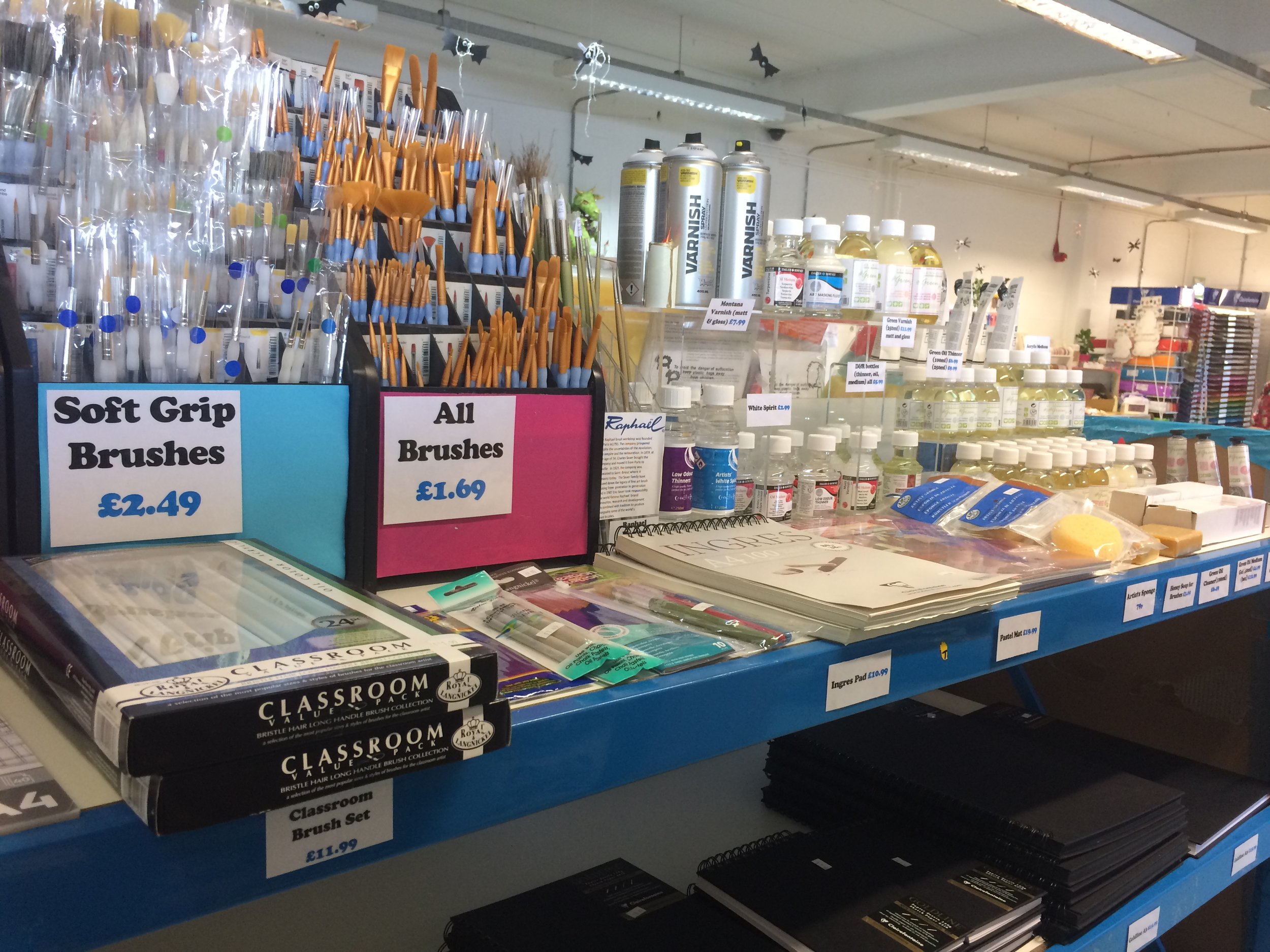  Brushes and varnish from the Artshop, at Children’s Scrapstore, Bristol 