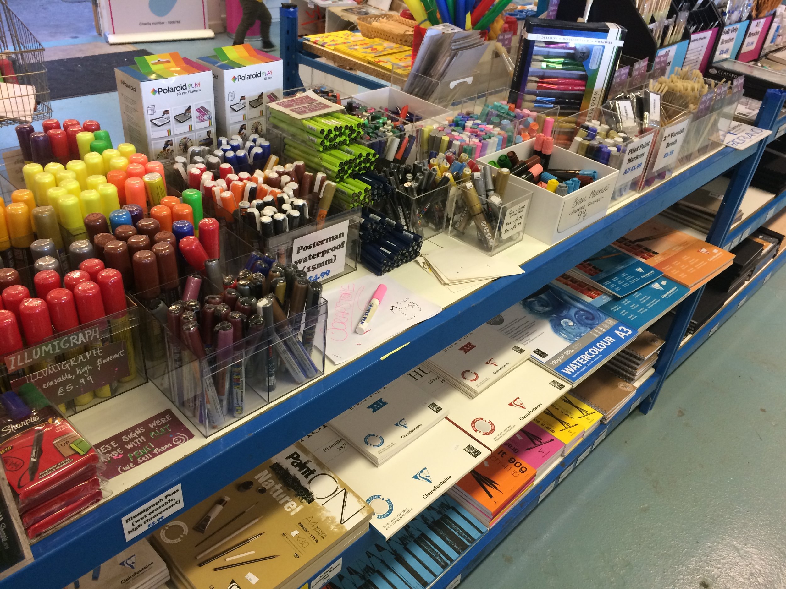  Pens and pencils from the Artshop, at Children’s Scrapstore, Bristol 