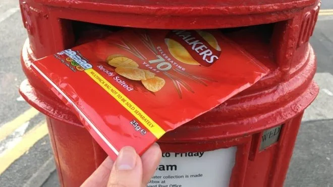 The Terracycle Crisp Packet Recycling Scheme emerged in response to packets being posted in large numbers to Walkers.
