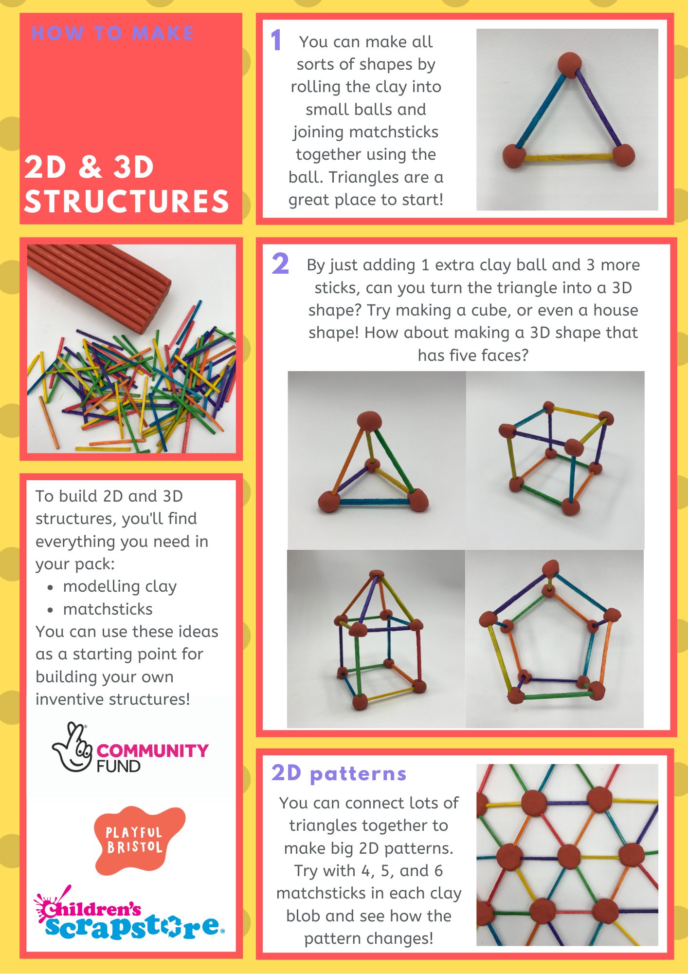 2D and 3D Structures Craft Sheet