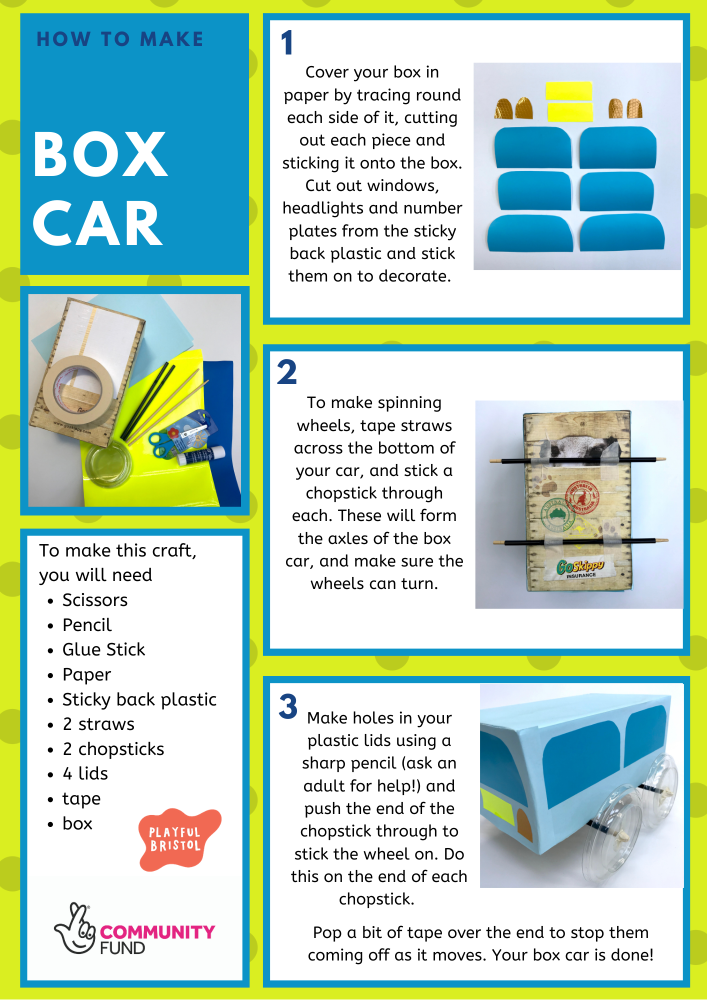 Box Car Craft Sheet