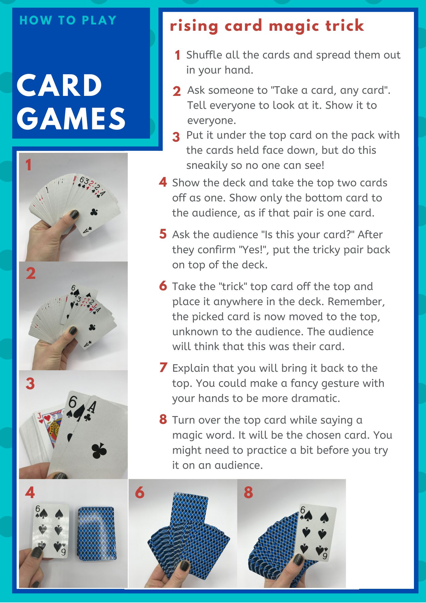 Card Game Craft Sheet