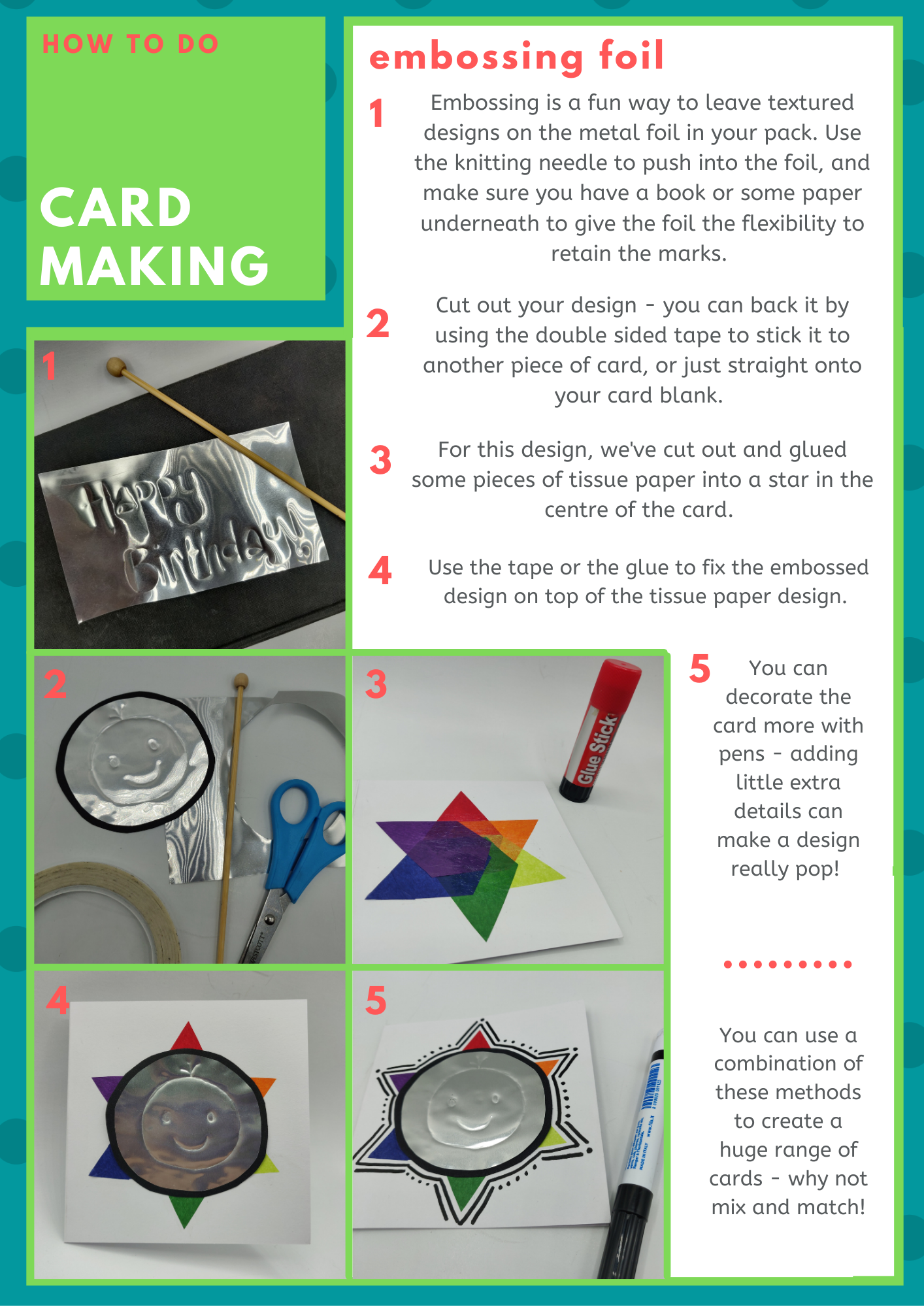 Card Making Craft Sheet