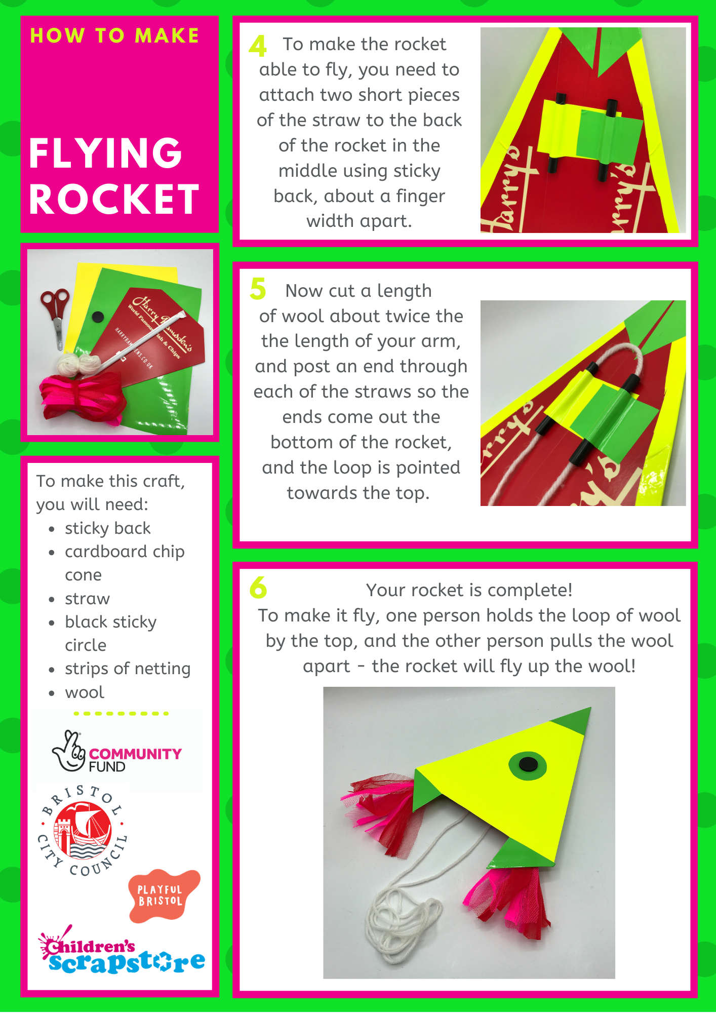 Flying Rocket Craft Sheet