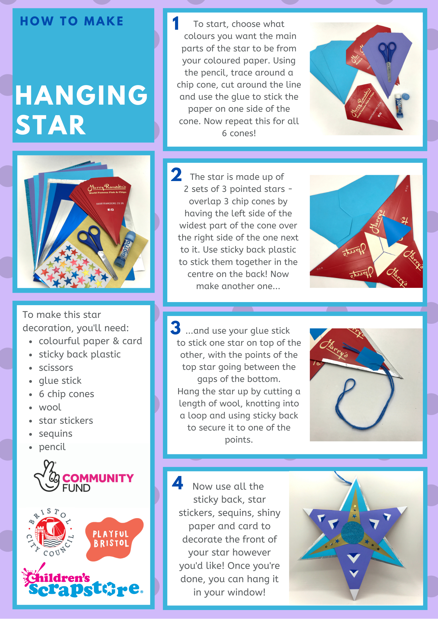 Hanging Star Craft Sheet