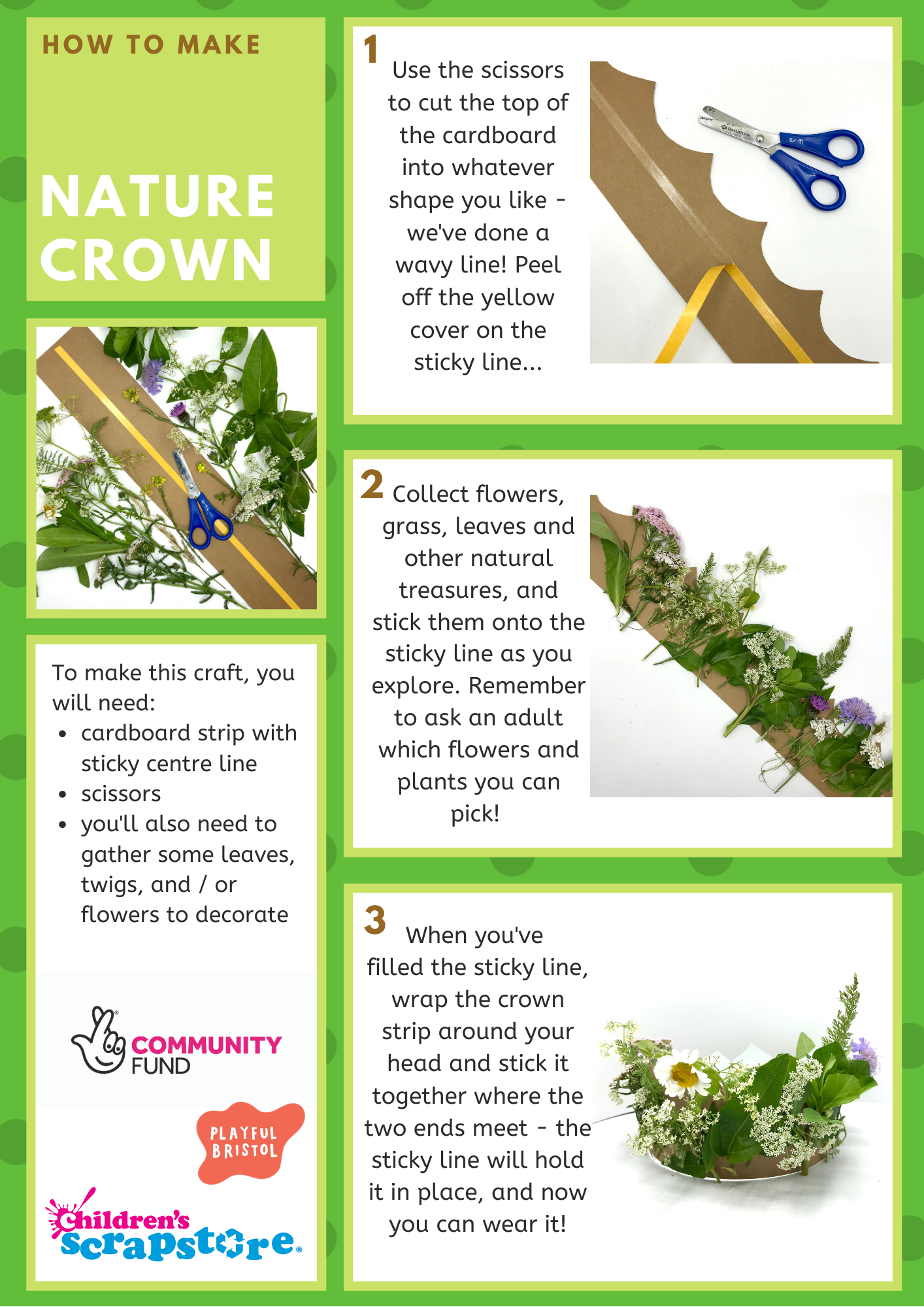 Nature Crown Craft Sheet