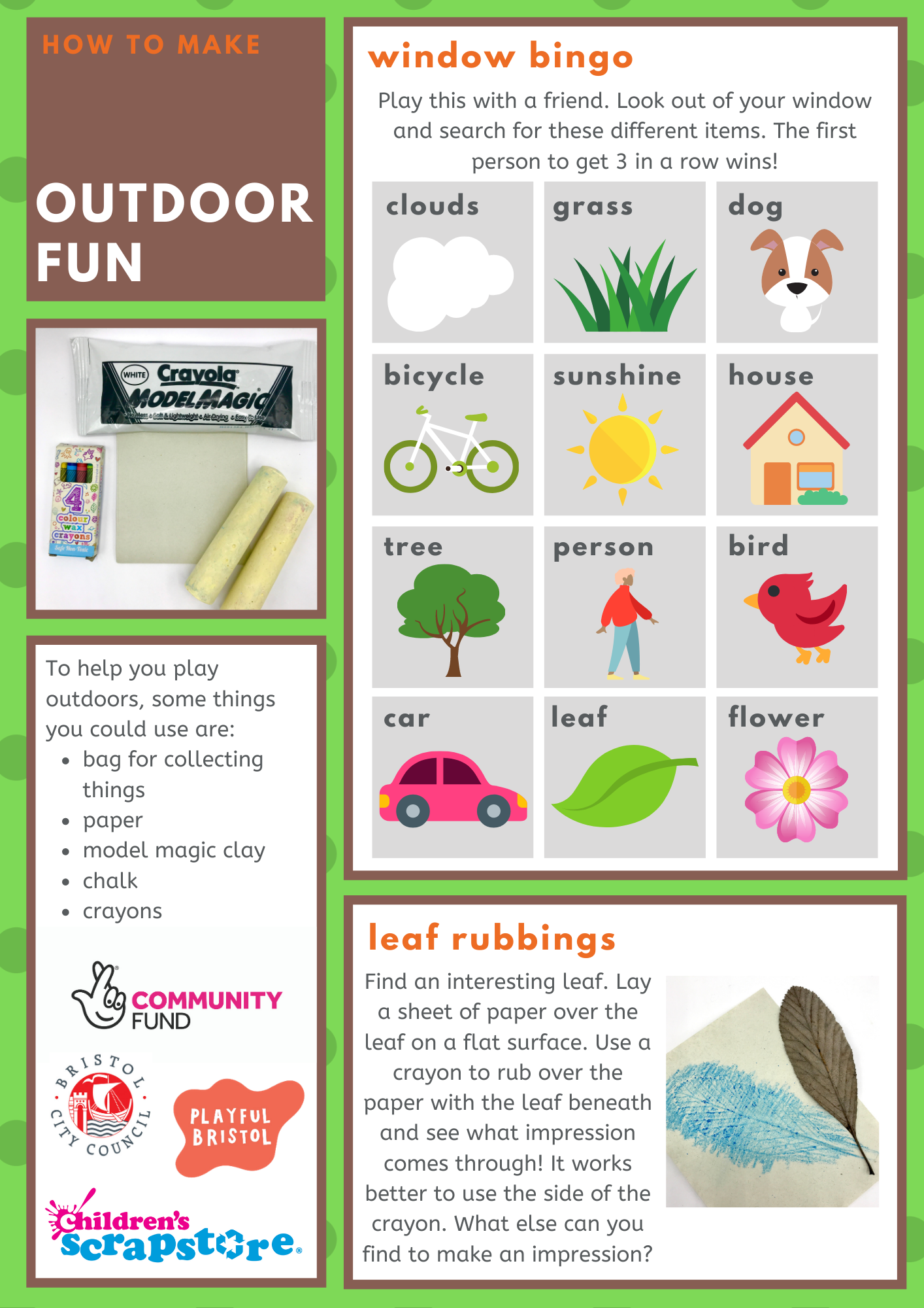 Outdoor Fun Craft Sheet