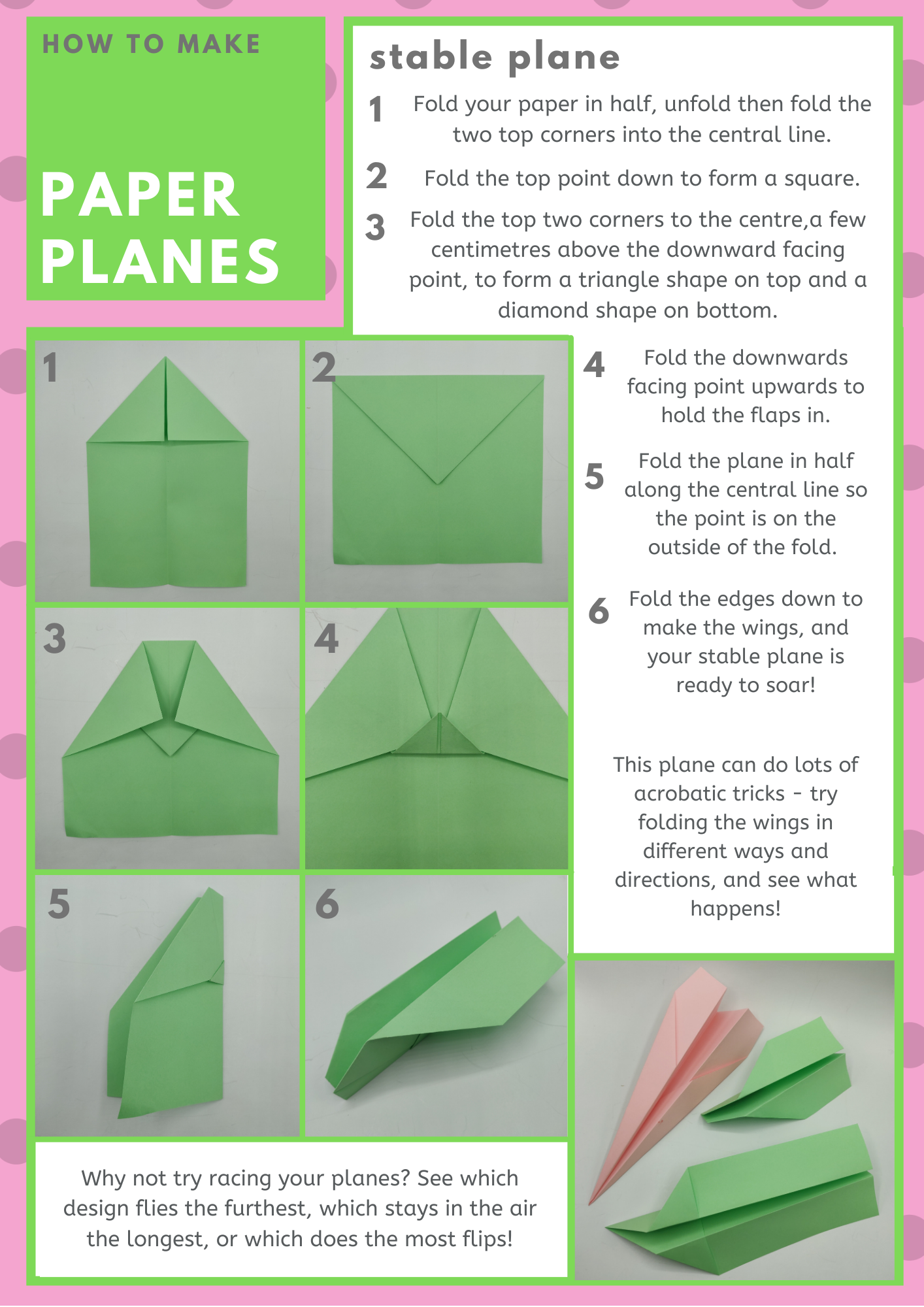 Paper Plane Craft Sheet