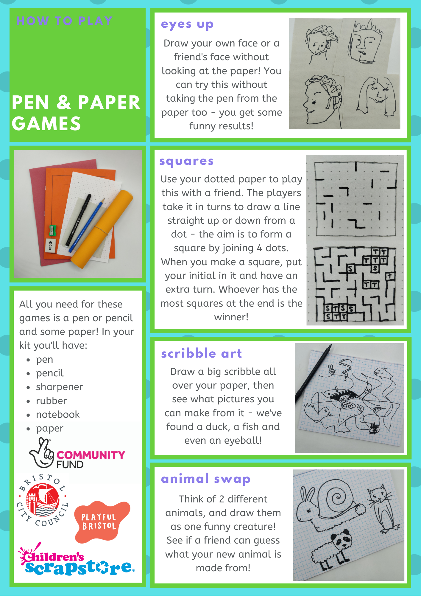 Pen and Paper Games Craft Sheet