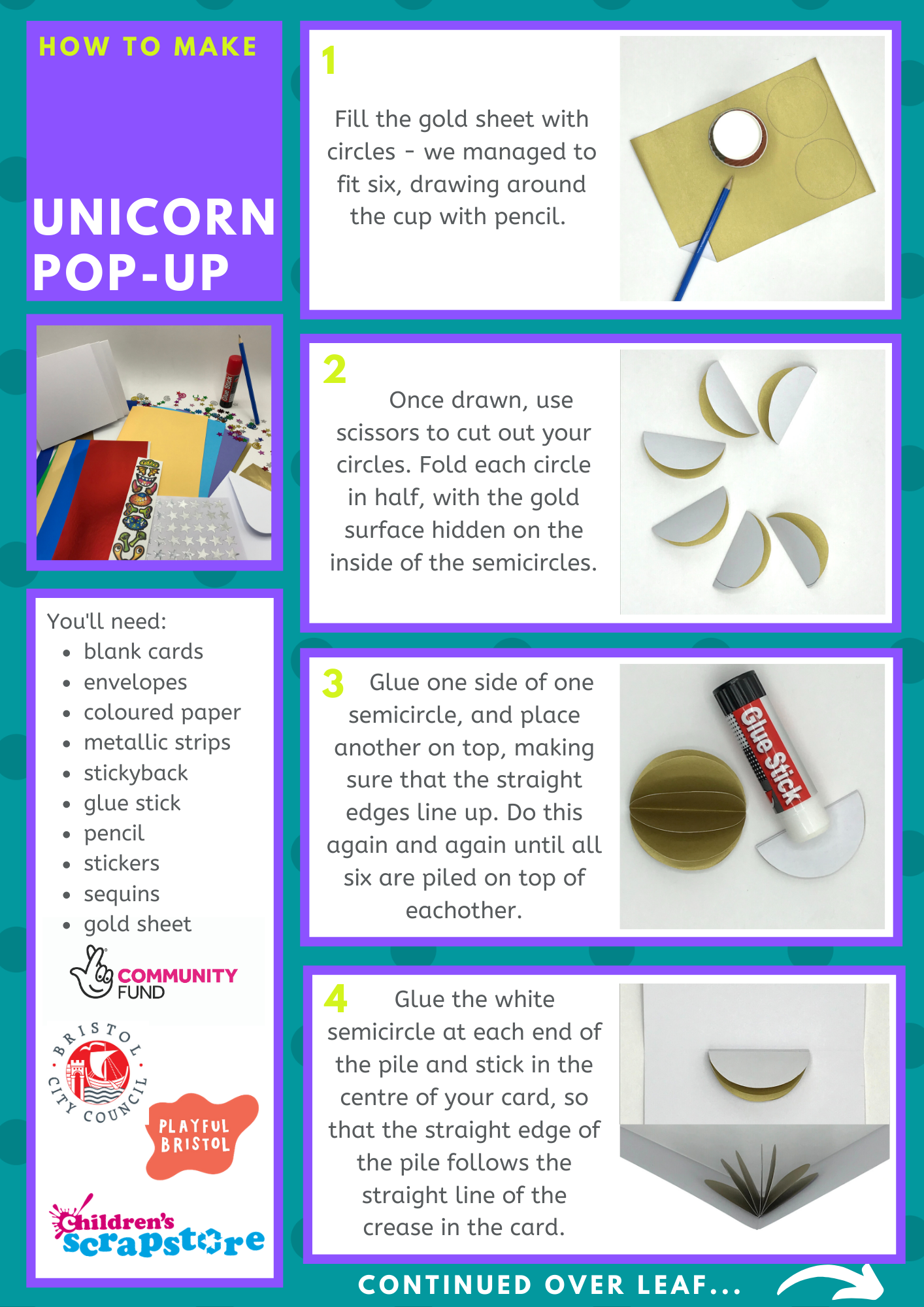 Unicorn Pop-up Craft Sheet