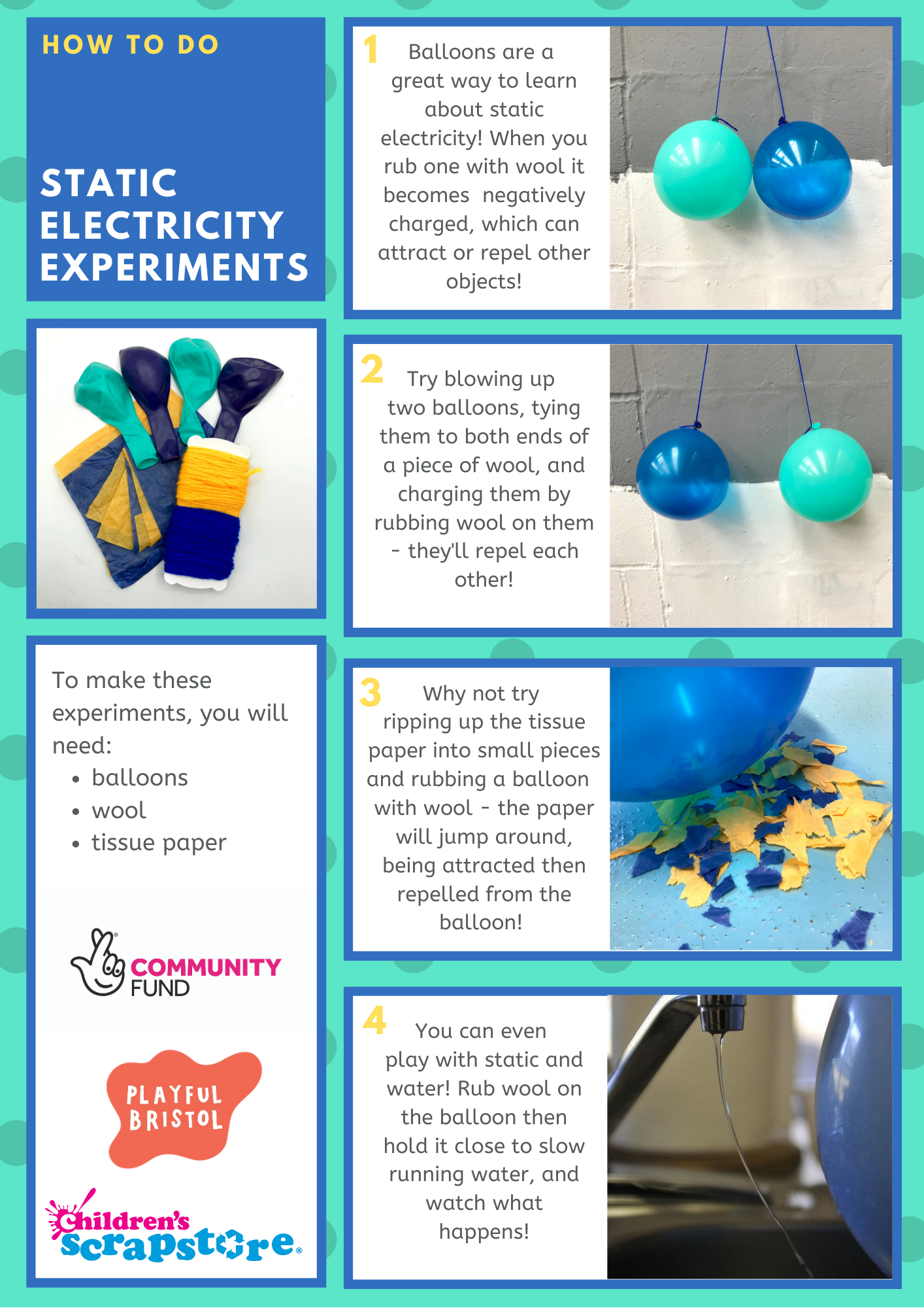 Static Electricity Experiment Craft Sheet