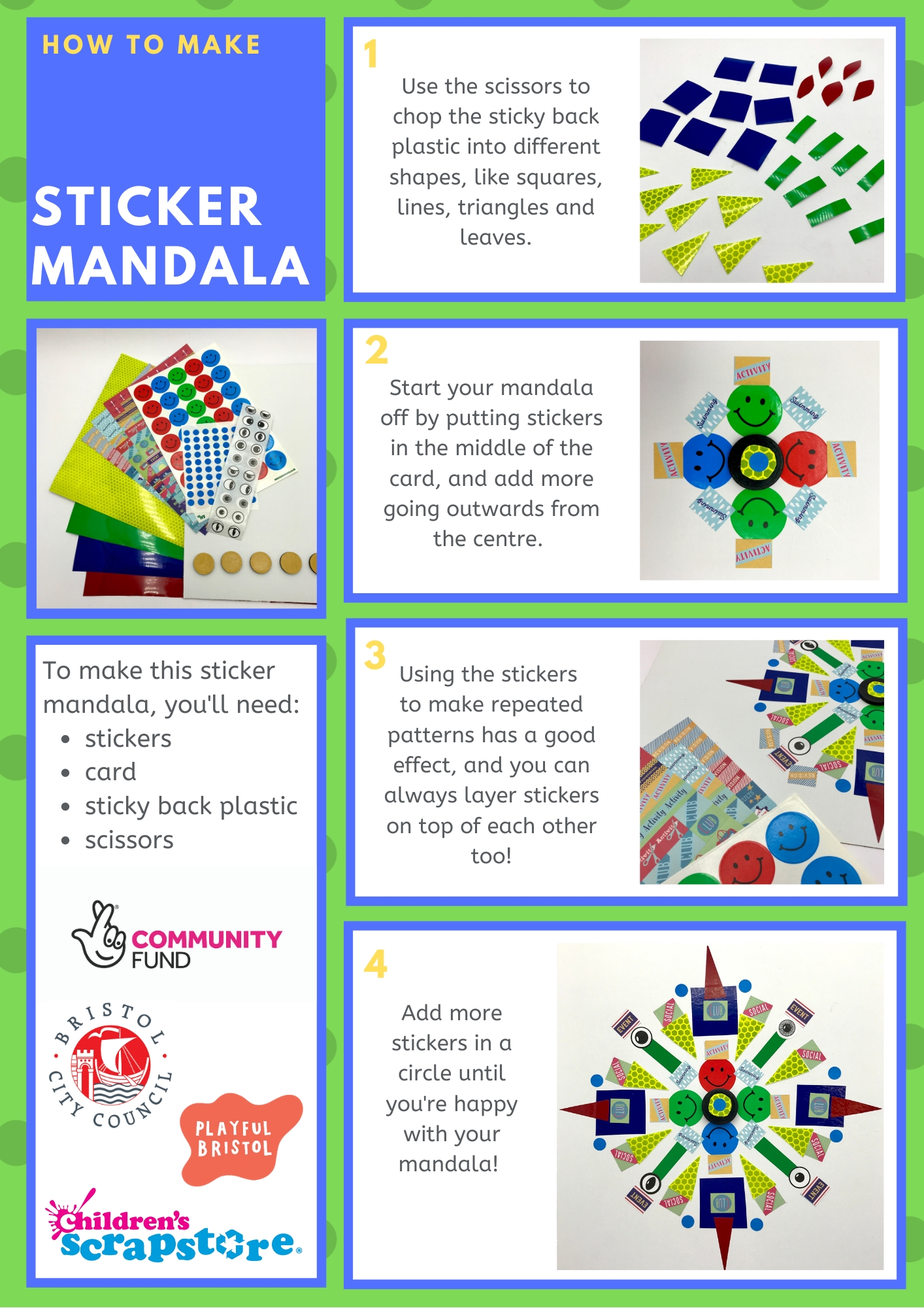 Sticker Mandala Craft Sheet