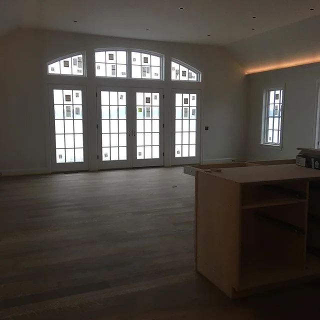 Getting closer everyday. Floors are being stained.