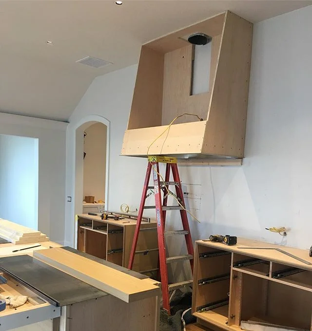 The hood is going up. We can&rsquo;t wait to see it once it&rsquo;s plastered next week!