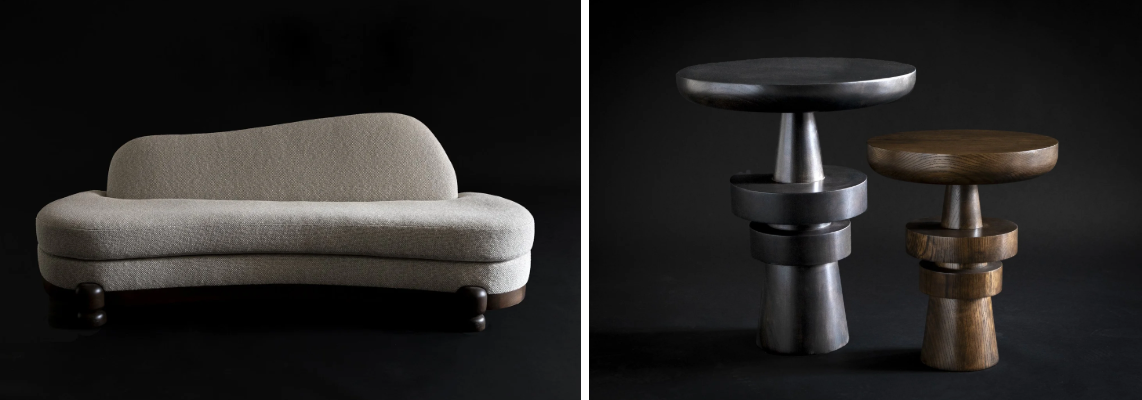 Heart Sofa and Monument Side Tables by GUILD by LMI
