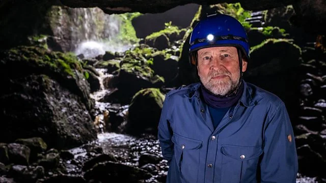 Episode 1 - Dwellings Cormac Ó hÁdhmaill explores the fabled sea caves of the Antrim Coast and Rathlin island, and travels to the mystical Pollnagollum Cave in Fermanagh, an early Victorian precursor to the Marble Arch showcaves.