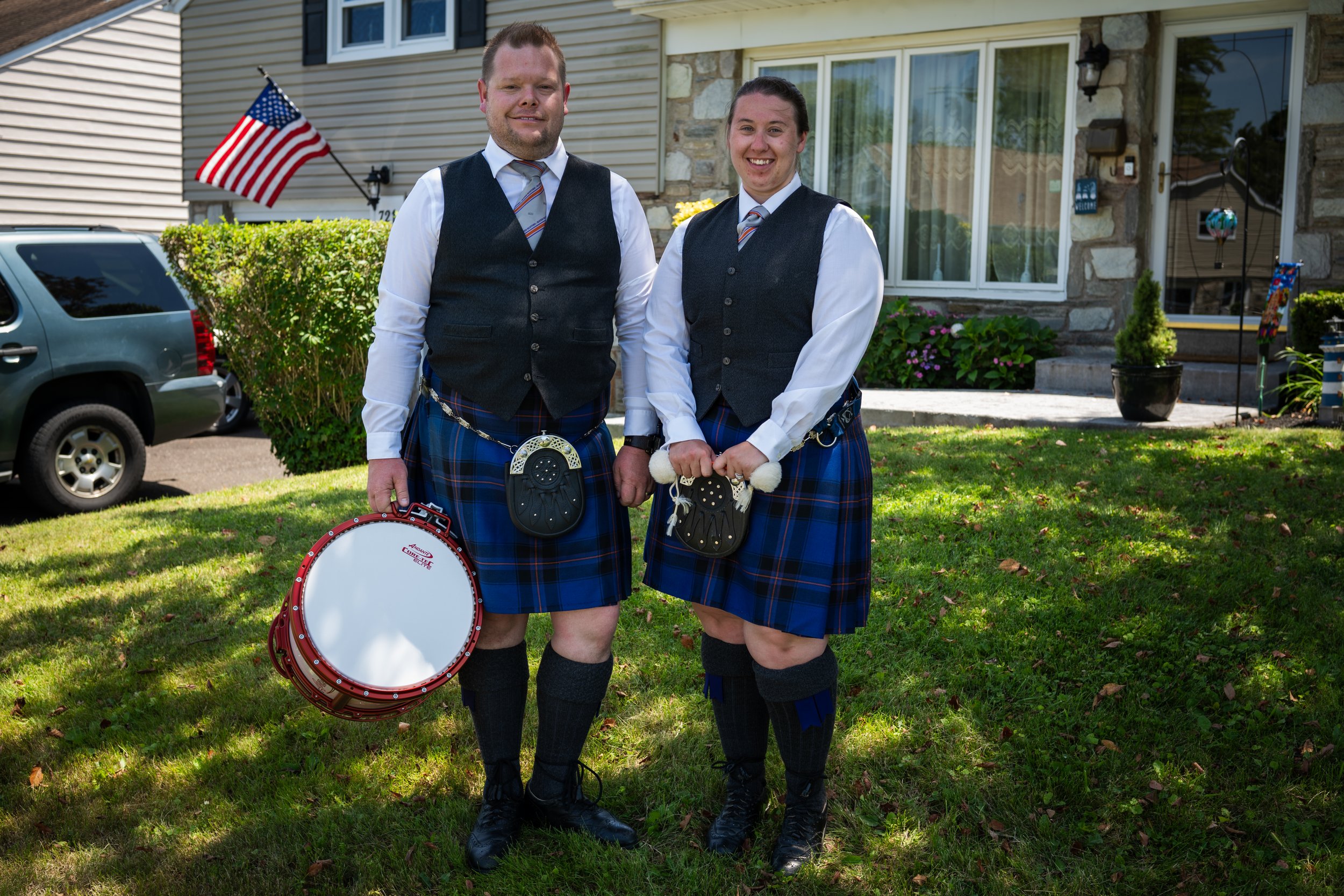 The Band S4 - Eps1 - Danielle Hamilton Cooper and her husband Derek Cooper - Ulster-Scottish Pipe Band, Philadelphia (2).jpg