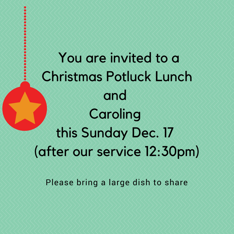 Christmas Potluck Lunch and Caroling