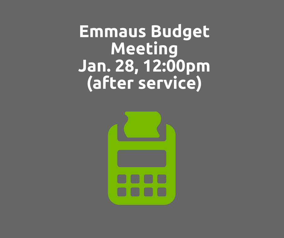 Emmaus Budget Meeting