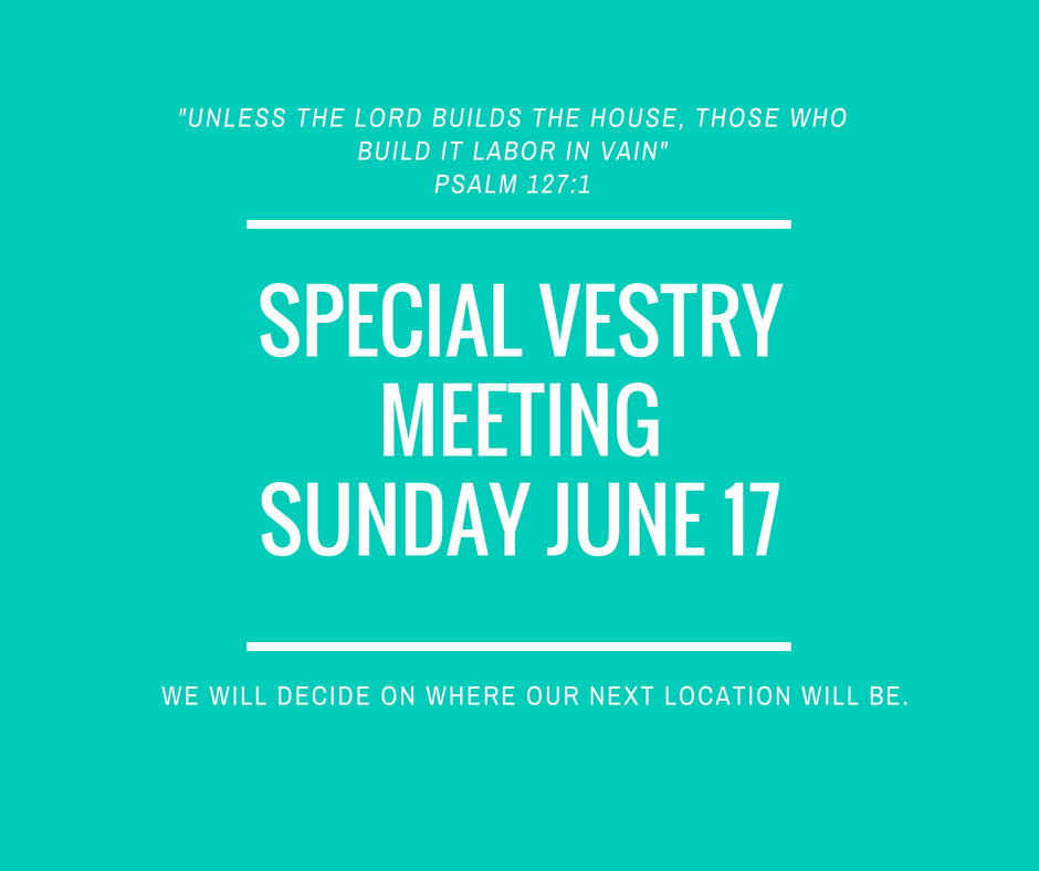 Special Vestry Meeting
