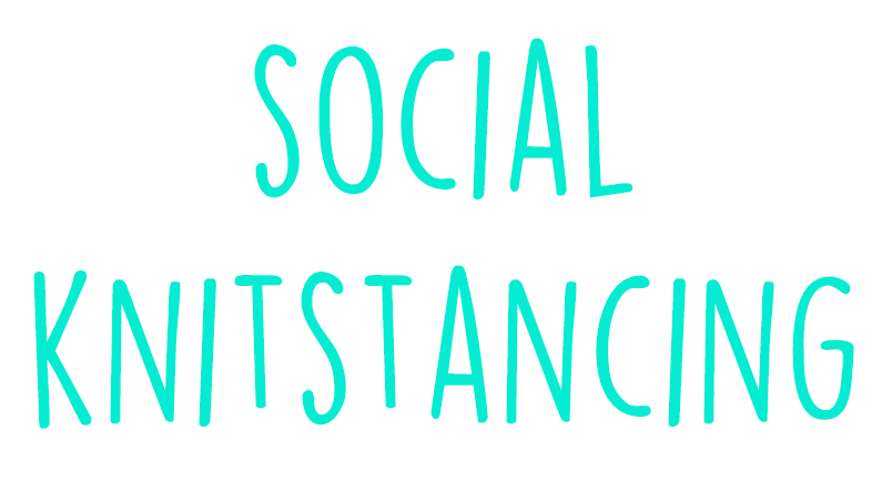 Animated text gif that reads “social knitstancing”