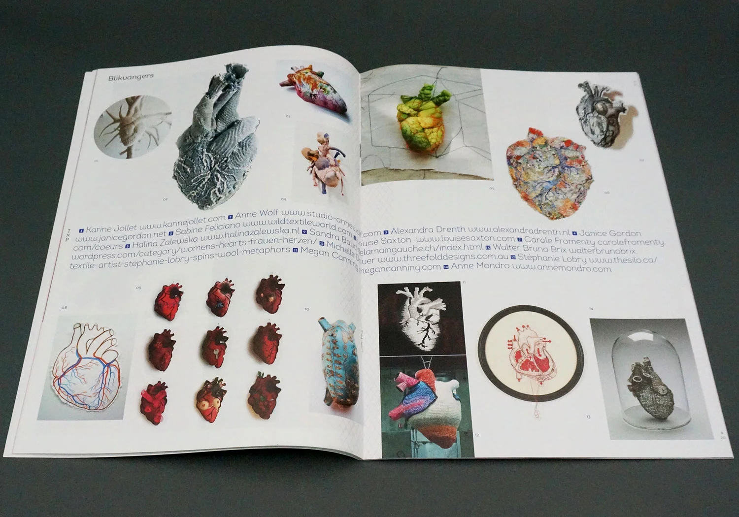 The "Blikvangers" (eye-catchers) spread includes my piece Cor in the lower right section.