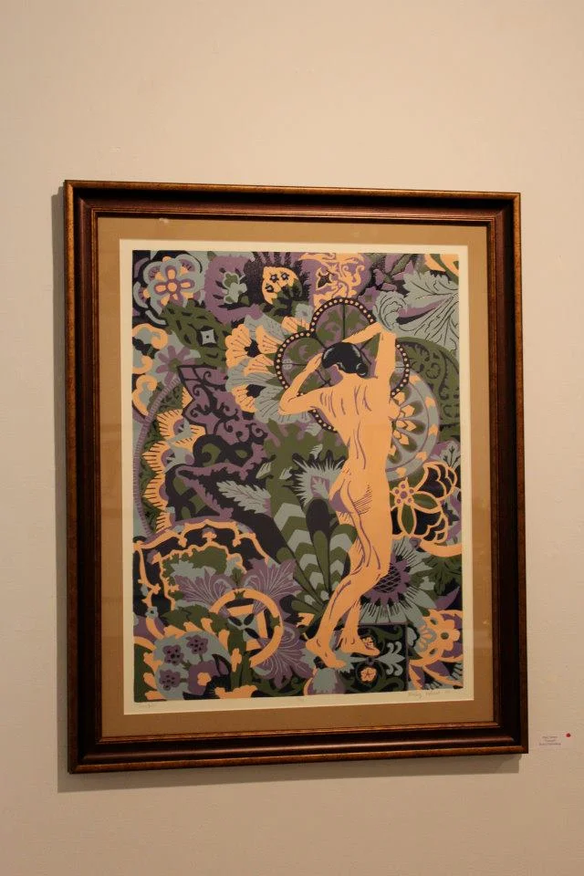 "Tranquil", 18x24, reduction linoleum relief.