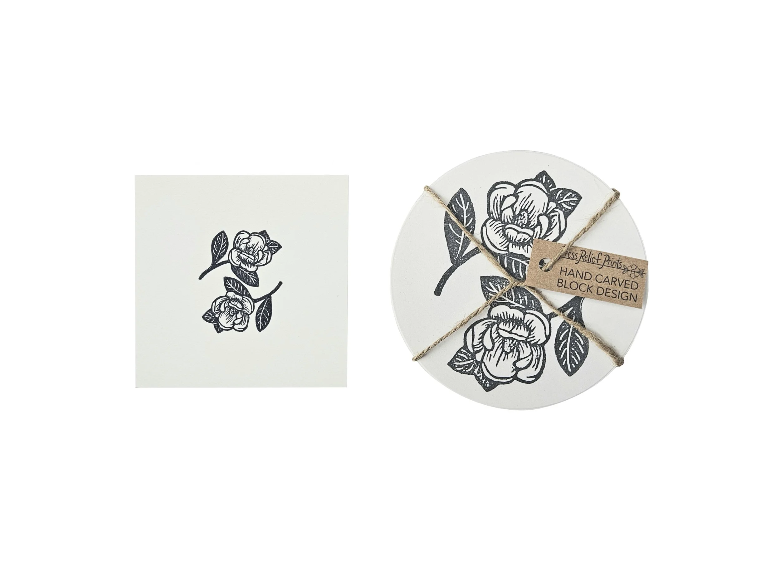 Magnolia Print & Coasters Gift Set