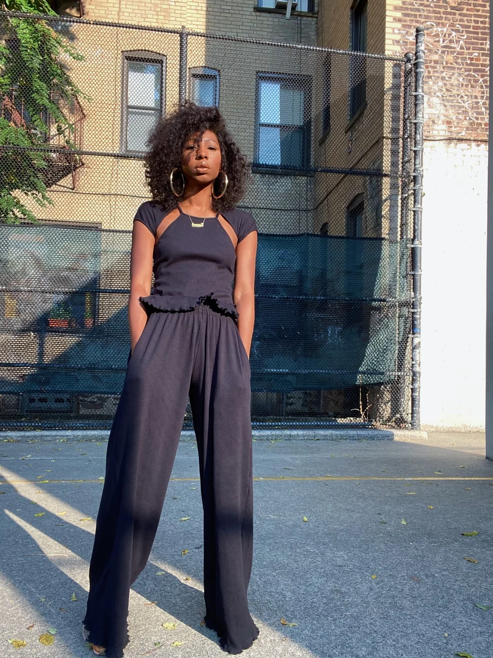 Kenny Wide Leg Pants Black — Sammy B.