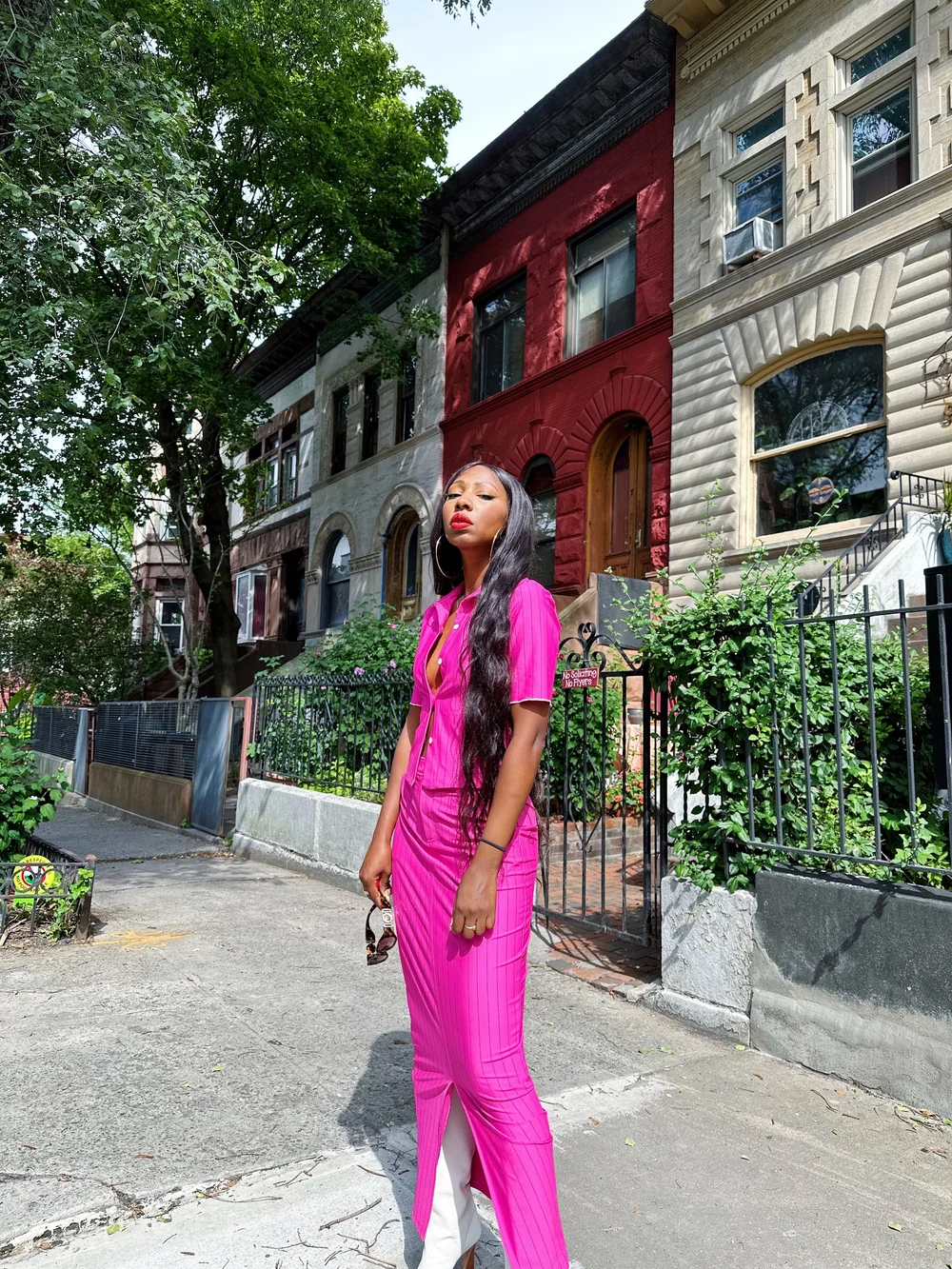 Pinstripe Maxi Skirt PINK — Sammy B.