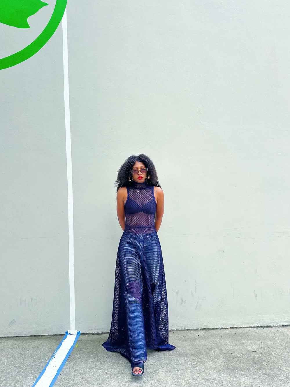 Marina Mesh Maxi Dress NAVY  Sammy B.