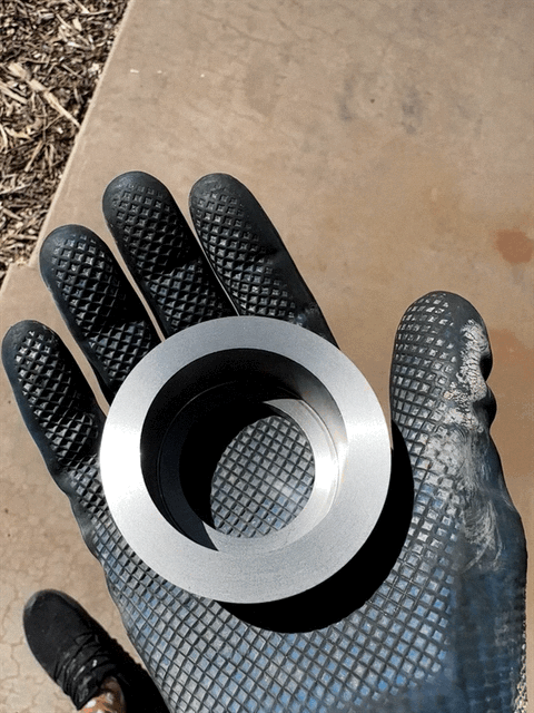Stainless bearing cup completed