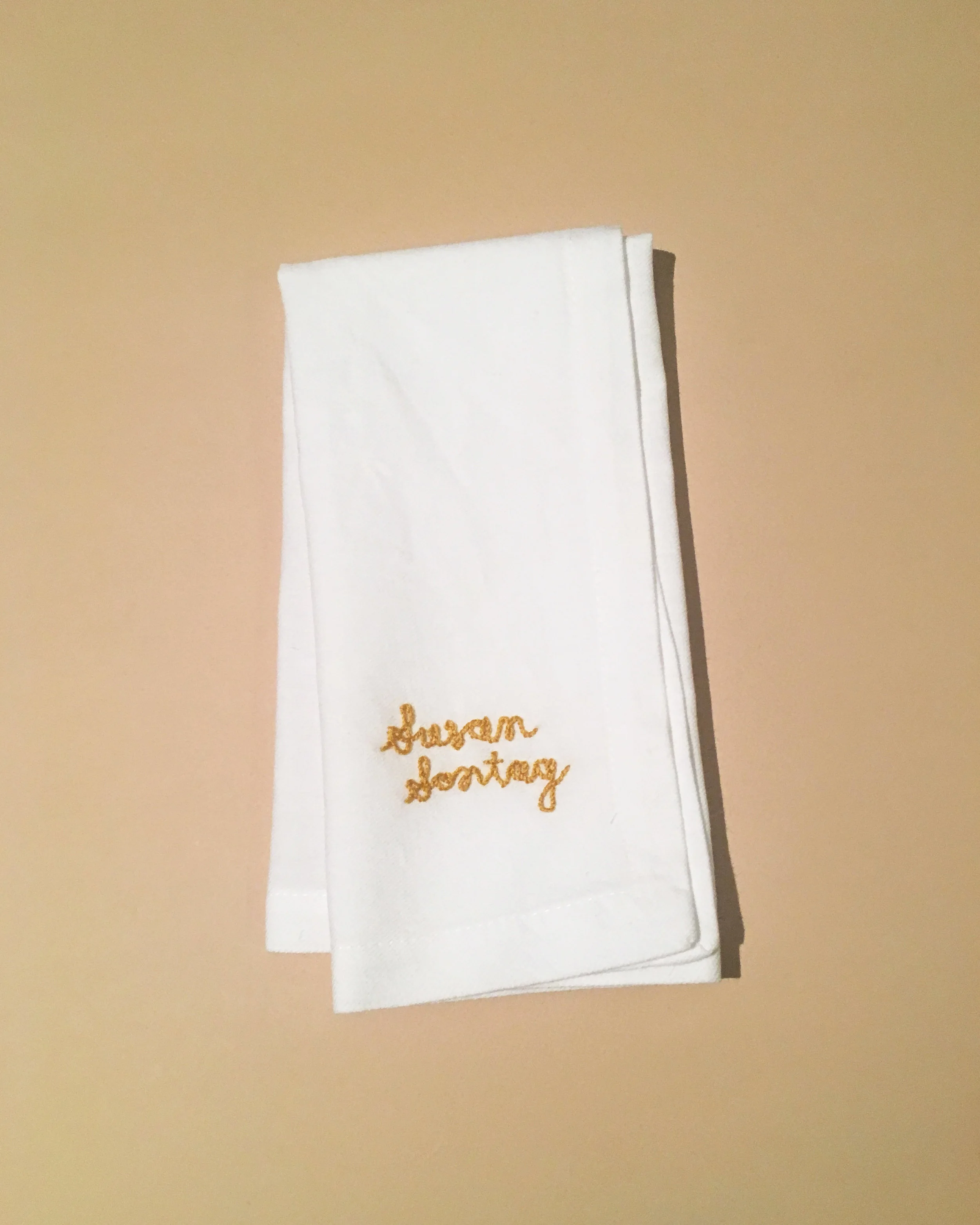 FEMINIST NAPKIN, SUSAN SONTAG