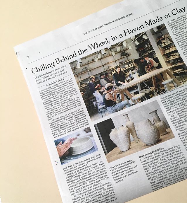 📰⚡️ humble mention in a rag of note ⚡️thank you @nytimes and beloved studio @bklynclay for all that you do (.....p.s. see you tomorrow nyc!! pop-up shop with best pal @winkinkshop opening 7pm! further details in profile! )