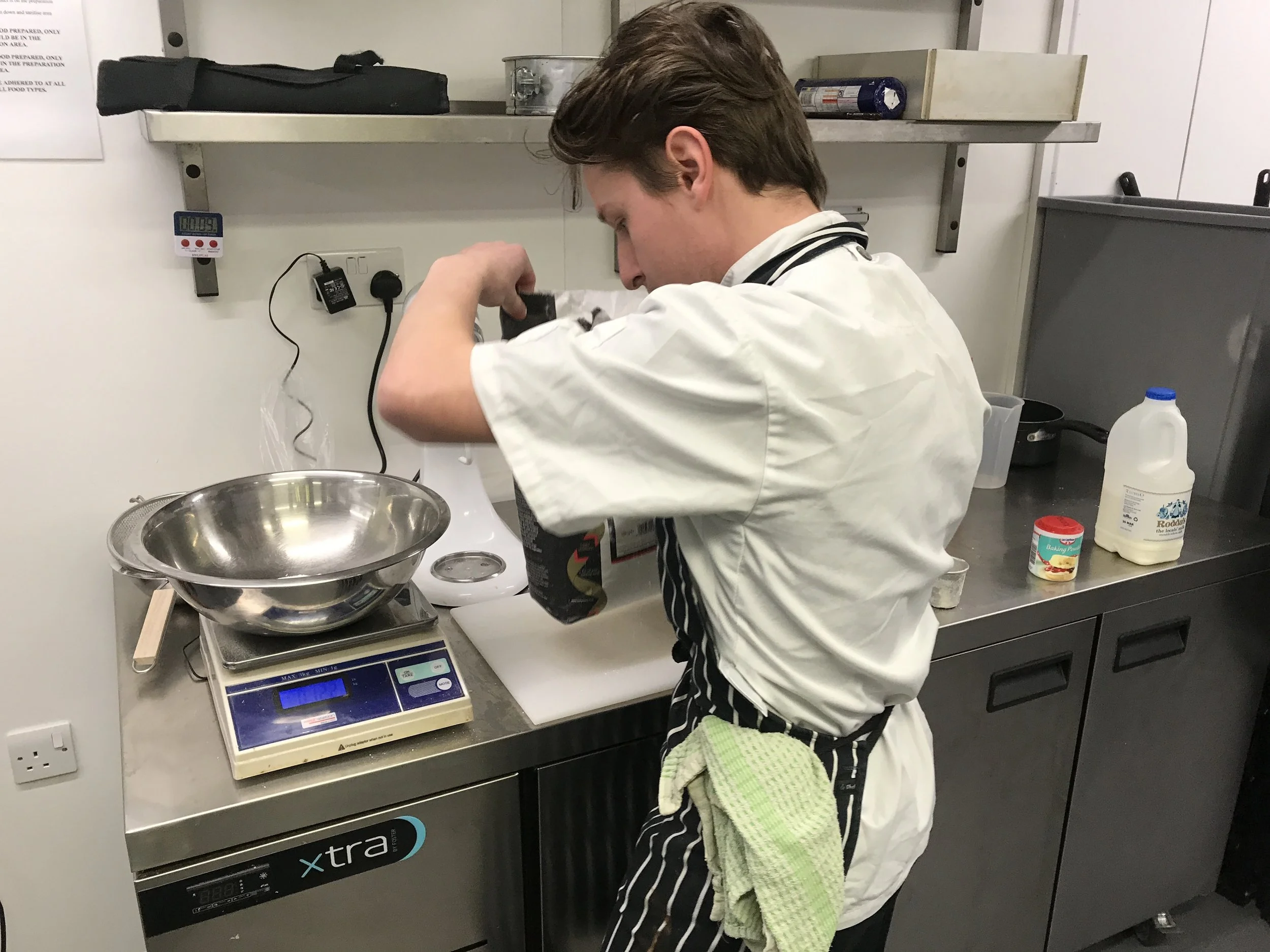 One is our new Chefs (Michele) busy preparing cakes