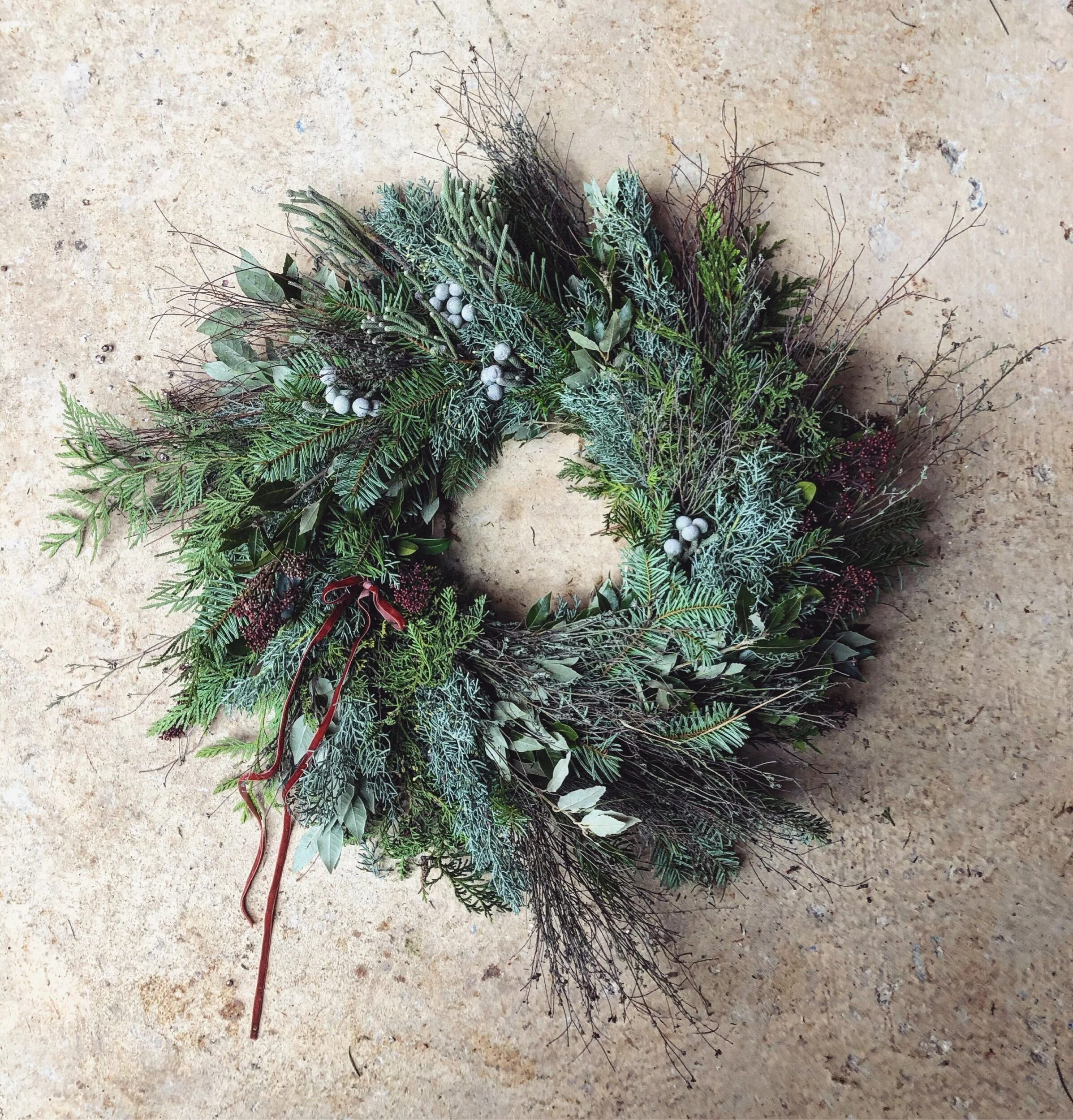 Natural Norfolk Christmas Wreath